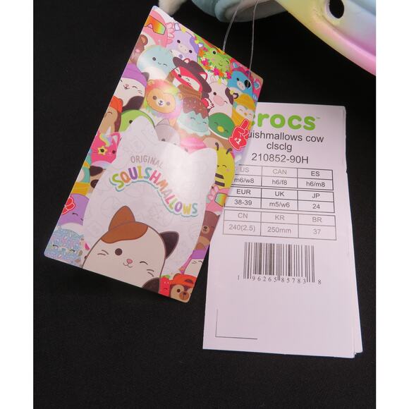 Nwt CROCS Squishmallow Cow Adult Unisex Sz W8 / M6 Clogs - Picture 8 of 8